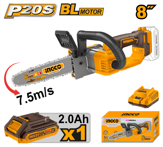 INGCO TRONCONNEUSE A CHAINE 20V 1BATTERIE 8" 200MM AU MAROC [CGSLI20851]
