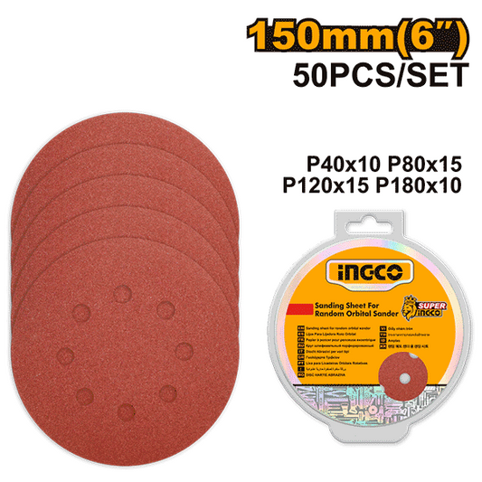 Jeufeuilles abrasives ponceuse orbitale50pcs150mm