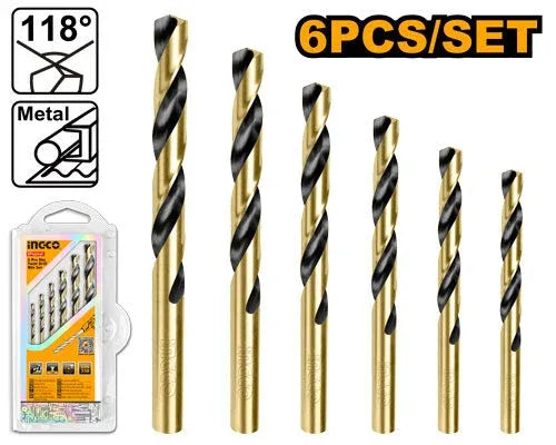 INGCO SET DE 6 FORETS HSS AU MAROC [AKDB1065]