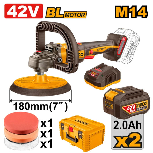 INGCO POLISSEUSE 42V AVEC 2BATT+CHARGEUR AU MAROC [APLI42182]
