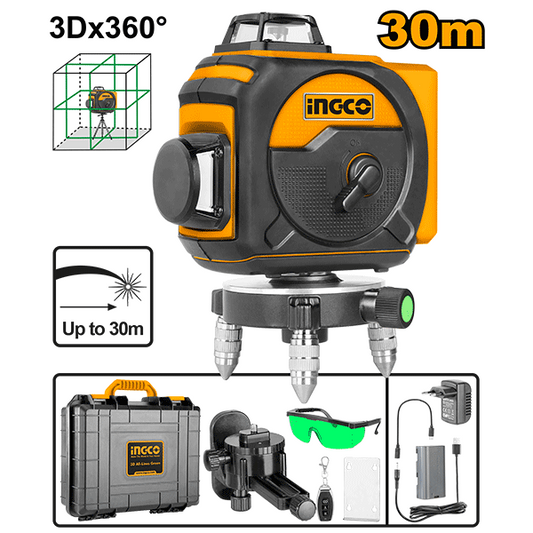 Niveau laser à nivellement automatique à faisceau vert 3D