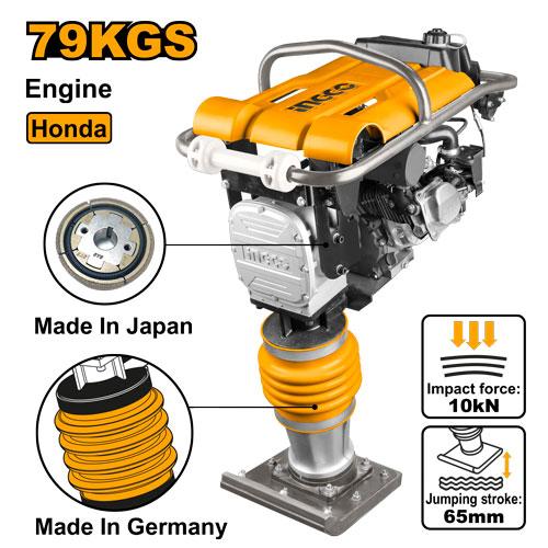 INGCO PILONNEUSE 79KGS 4,0KW MOTEUR HONDA GX160 AU MAROC [GRT75-1]