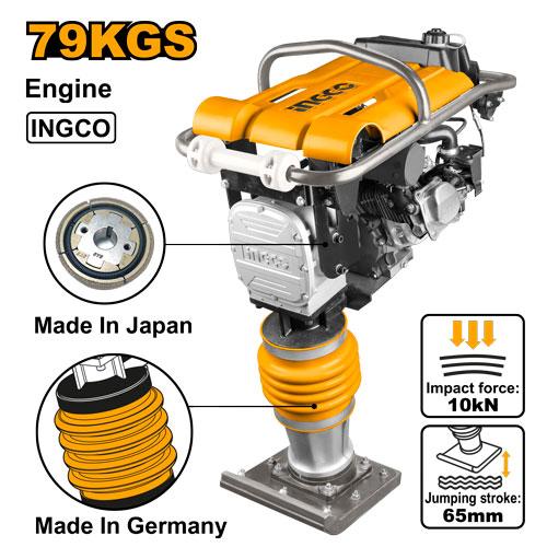 INGCO PILONNEUSE 79KGS 4.8KW(6.5HP) MOTEUR AU MAROC [GRT75-2]