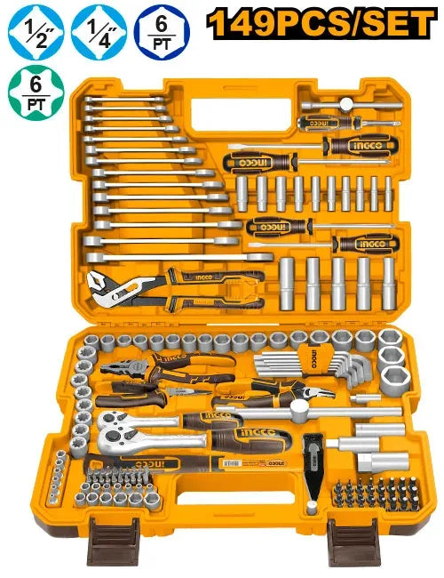 INGCO JEU D'OUTILS COMBINES DE 149 PCS AU MAROC [HKTHP51498]