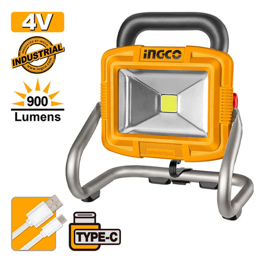 INGCO PROJECTEUR 3.65V CHARGEUR TUPE C INGCO AU MAROC [HRLF4415]