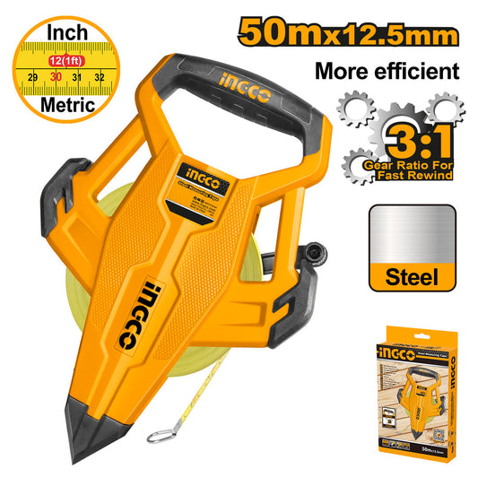 INGCO RUBAN A MESURER EN ACIER 50M AU MAROC [HSMT8550]