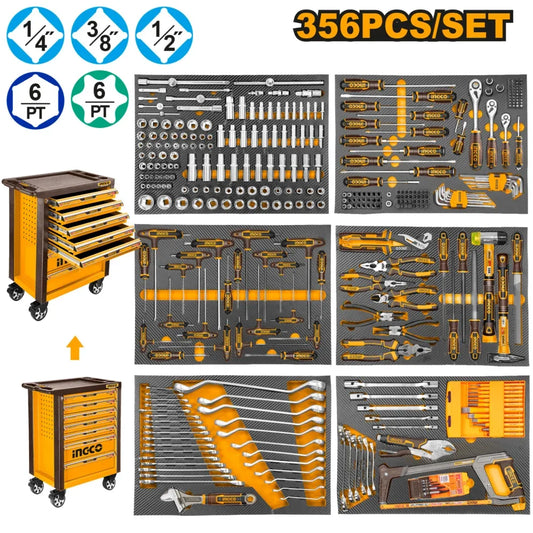 INGCO SERVANTE 7 TIROIRS 356 PIECES AU MAROC [HTCS273561]