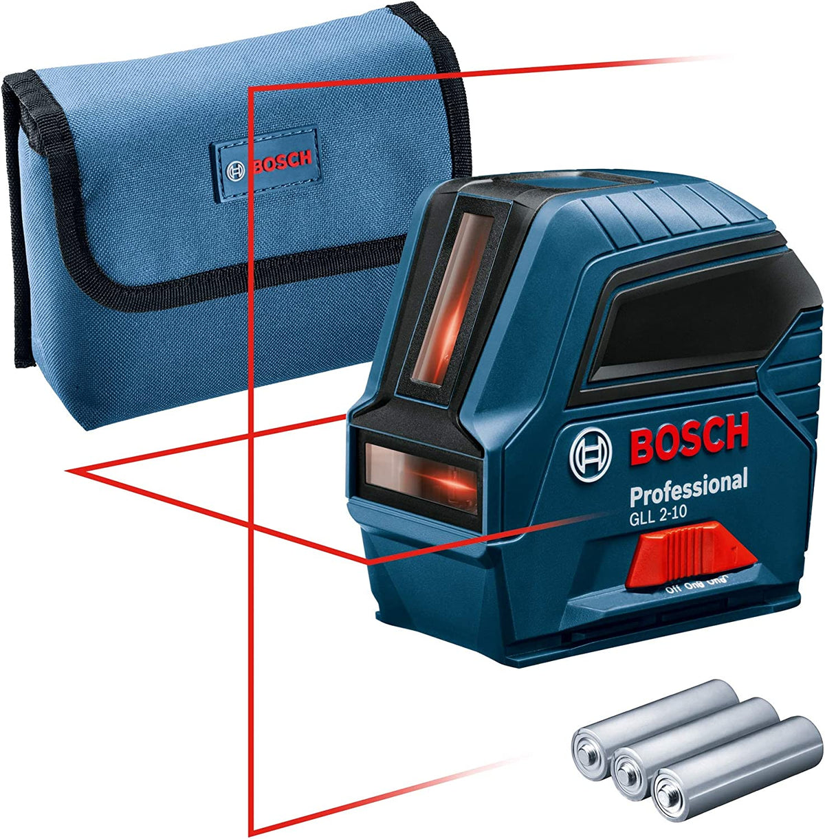 Niveau Laser Lignes BOSCH Professional GLL 2-10 – 10 m, Auto-Nivellement ±4°, IP54 – 0601063L00