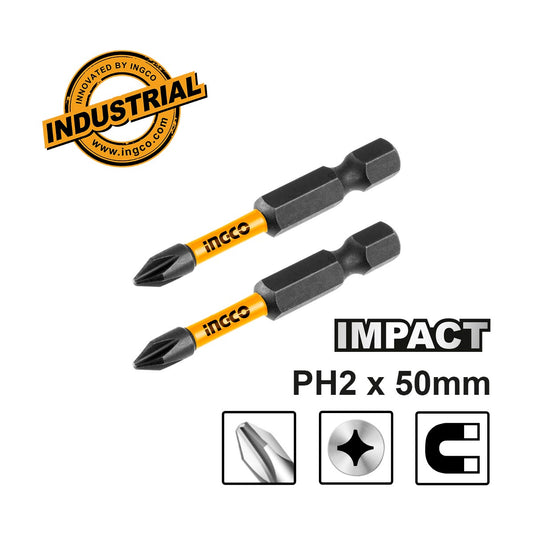 INGCO JEU DE 2 EMBOUTS S2 PH2 50MM AU MAROC [SDBIM71PH250]
