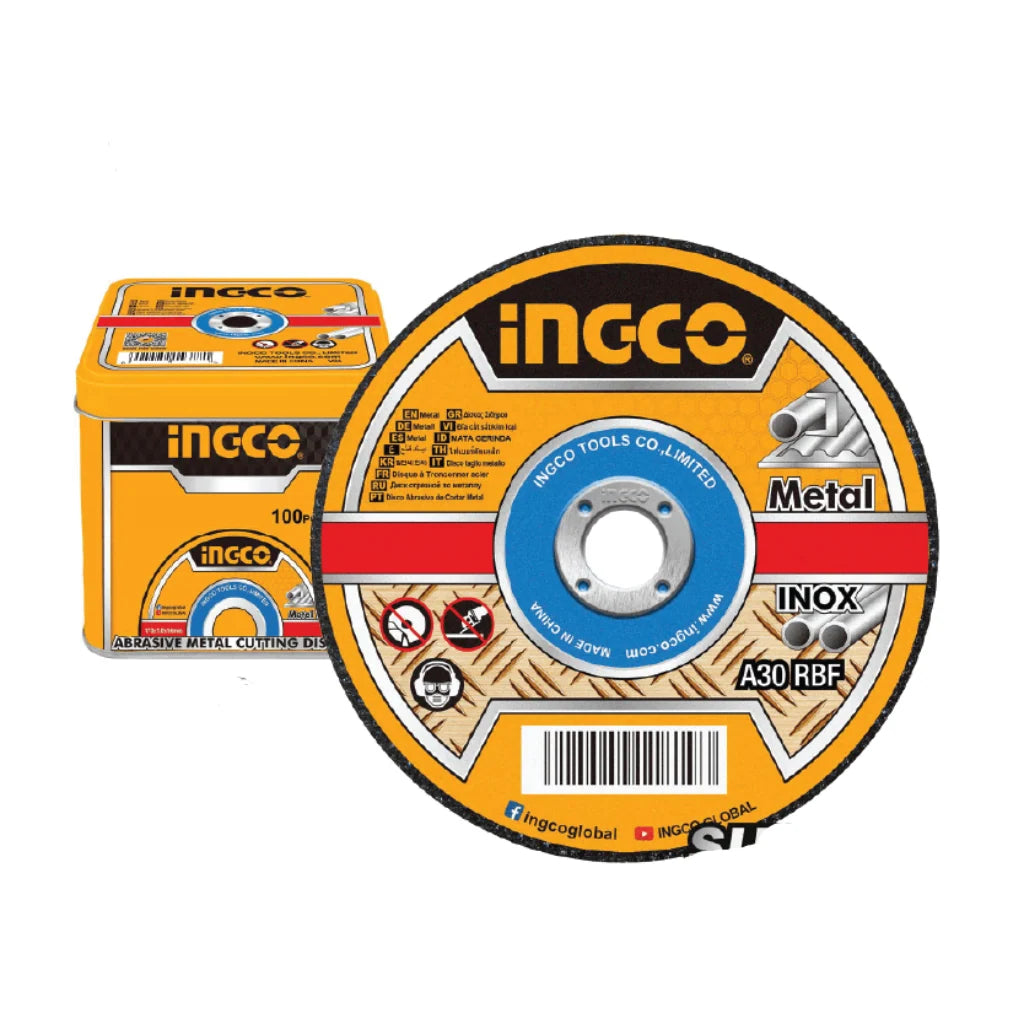 Lot de 100 Disques à Tronçonner Métal & – 115 × 1,2 × 22,2 mm, Boîte Métallique
