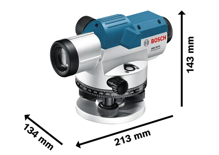 Niveau Optique Professional 32x – Portée 120 m, Précision ±1 mm à 30 m, IP54