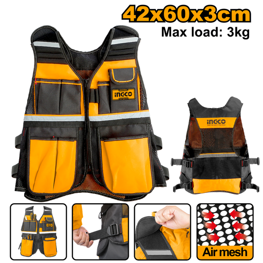 INGCO GILET A OUTILS 3KG MAX AU MAROC [HTVT0901]