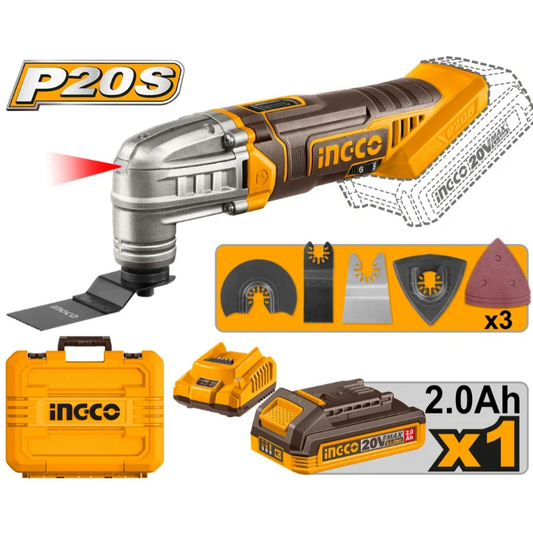 INGCO OUTIL MULTIFONCTION SANS FIL 20V AVEC 1BATT ET 1 CHARGEUR AU MAROC [CMLI20228]
