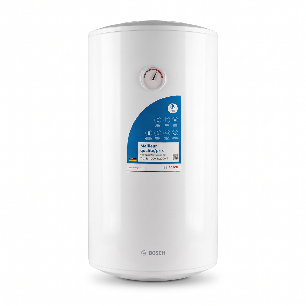 Chauffe-eau électrique Bosch 80 L - vue de face